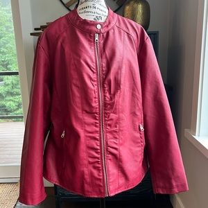 Baccini Faux Leather Moto Jacket